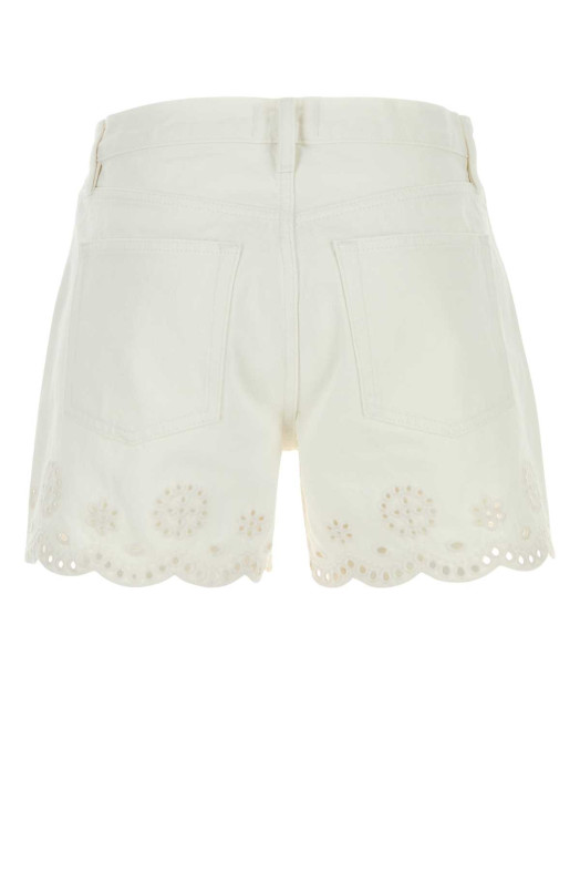 White denim The Eyelet shorts FRAME (4000LEM728)