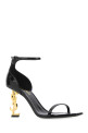 Black leather Opyum 85 sandals Black SAINT LAURENT (5576791TV1A)