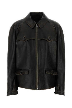 Black leather jacket Black PRADA (58A261SOOO18OL)