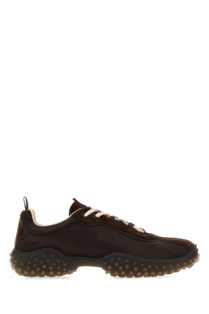 Dark brown tech fabric and suede Bubble sneakers MIU MIU (5E806EFA0453M0K)