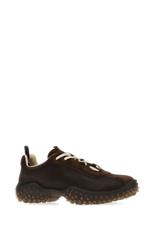 Dark brown tech fabric and suede Bubble sneakers MIU MIU (5E806EFA0453M0K)