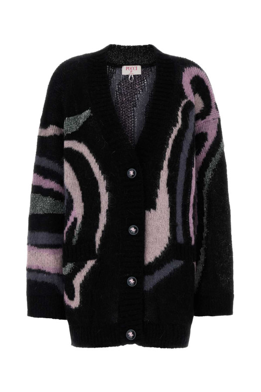 Embroidered mohair blend oversize cardigan EMILIO PUCCI (5UKQ815U967)