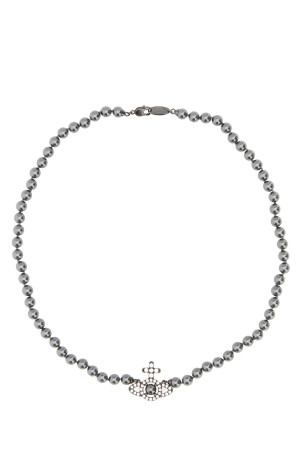 Dark grey pearls Olympia necklace VIVIENNE WESTWOOD (6301012002S328SM)