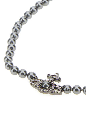 Dark grey pearls Olympia necklace VIVIENNE WESTWOOD (6301012002S328SM)