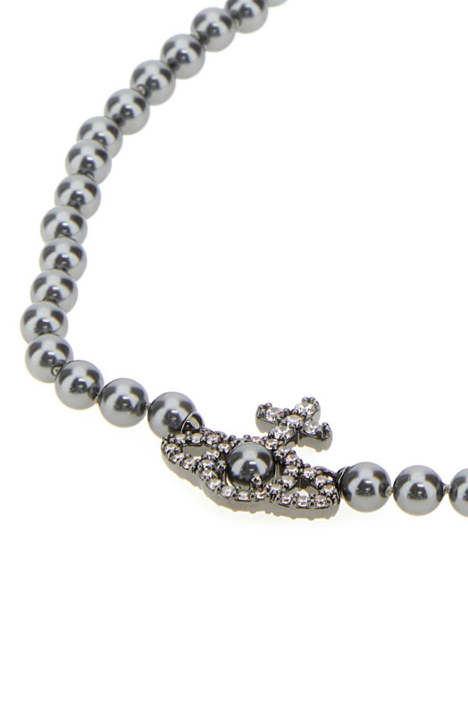 Dark grey pearls Olympia necklace VIVIENNE WESTWOOD (6301012002S328SM)