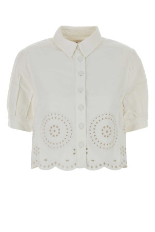 White denim The Eyelet shirt FRAME (7068EMB182)