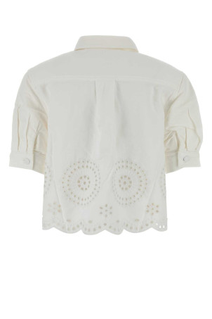 White denim The Eyelet shirt FRAME (7068EMB182)