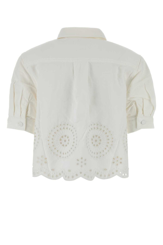 White denim The Eyelet shirt FRAME (7068EMB182)