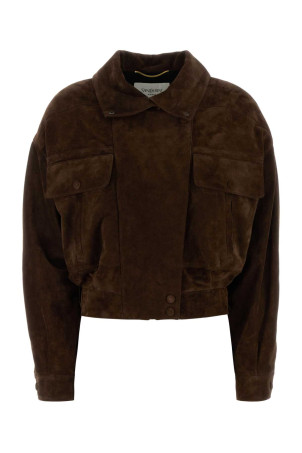 Chocolate suede jacket SAINT LAURENT (785562YC2AY)