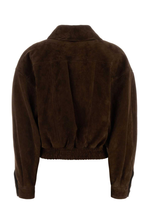Chocolate suede jacket SAINT LAURENT (785562YC2AY)