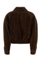 Chocolate suede jacket SAINT LAURENT (785562YC2AY)