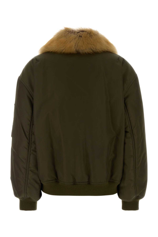 Khaki nylon bomber jacket SAINT LAURENT (A00300YZ9HT)