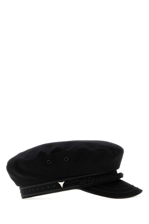 Black cotton baker boy hat Black FENDI (FXQ185B1W4)