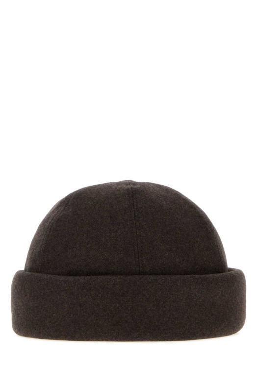 Chocolate cotton blend hat GIORGIO ARMANI (GM004154TE23736)