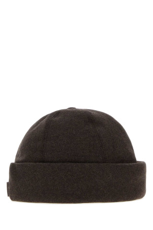 Chocolate cotton blend hat GIORGIO ARMANI (GM004154TE23736)