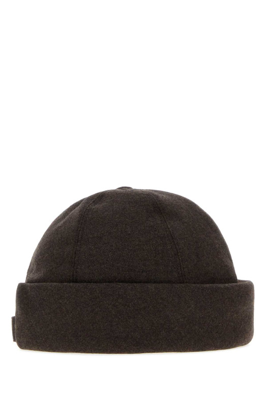 Chocolate cotton blend hat GIORGIO ARMANI (GM004154TE23736)