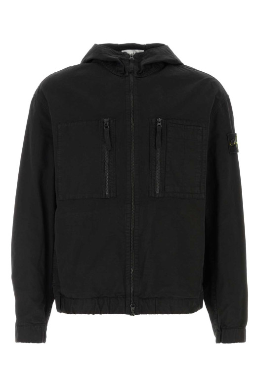 Black cotton bomber jacket Black STONE ISLAND (L2S151200011S0211)