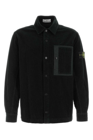 Black corduroy shirt Black STONE ISLAND (L2S151200016S0212)
