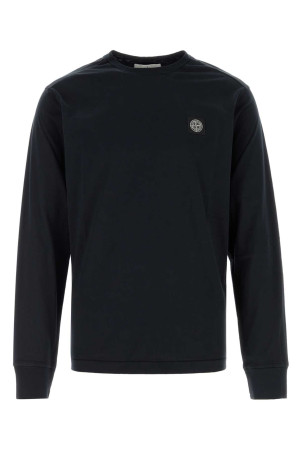 Midnight blue cotton t-shirt Black STONE ISLAND (L2S152100031S0013)