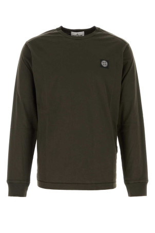 Khaki cotton t-shirt STONE ISLAND (L2S152100031S0013)