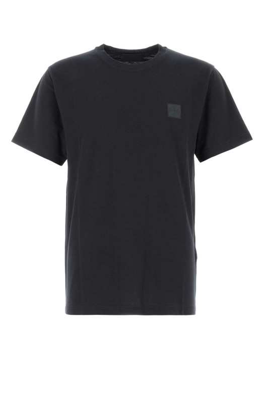 Midnight blue cotton t-shirt Black STONE ISLAND (L2S152100035S0F11)