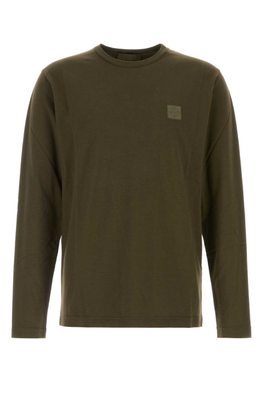 Olive green cotton t-shirt STONE ISLAND (L2S152100036S0F11)
