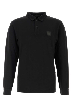 Black cotton polo shirt Black STONE ISLAND (L2S152200005S0F11)