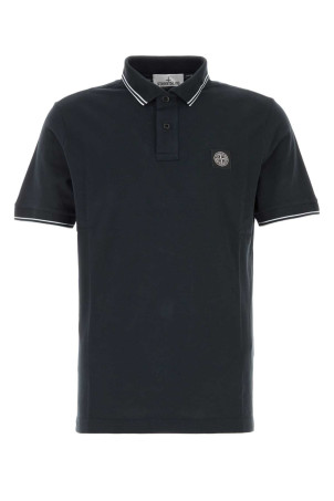 Midnight blue stretch piquet polo shirt Black STONE ISLAND (L2S152200010S0018)