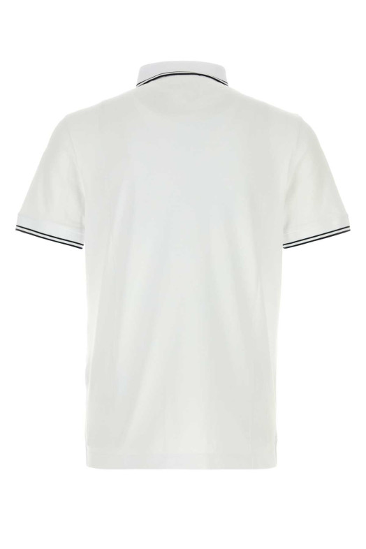 White stretch piquet polo shirt STONE ISLAND (L2S152200010S0018)
