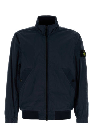 Dark blue nylon bomber jacket Black STONE ISLAND (L2S154100002S0A23)