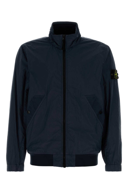 Dark blue nylon bomber jacket Black STONE ISLAND (L2S154100002S0A23)