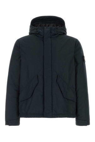 Midnight blue polyester blend padded jacket Black STONE ISLAND (L2S154100010S0A26)