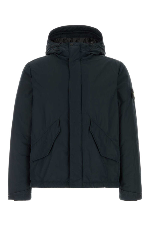 Midnight blue polyester blend padded jacket Black STONE ISLAND (L2S154100010S0A26)