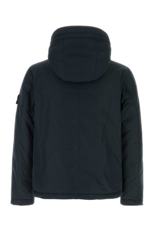 Midnight blue polyester blend padded jacket Black STONE ISLAND (L2S154100010S0A26)