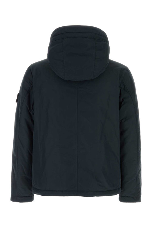 Midnight blue polyester blend padded jacket Black STONE ISLAND (L2S154100010S0A26)