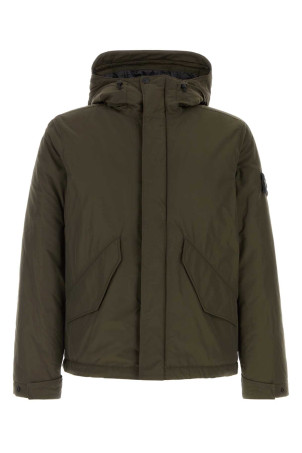 Olive green polyester blend padded jacket STONE ISLAND (L2S154100010S0A26)