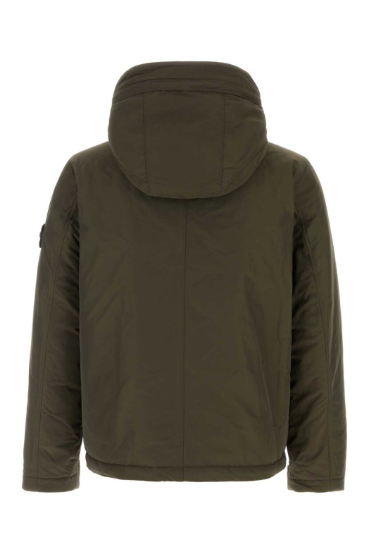 Olive green polyester blend padded jacket STONE ISLAND (L2S154100010S0A26)