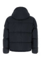 Navy blue nylon down jacket Black STONE ISLAND (L2S154100013S0483)