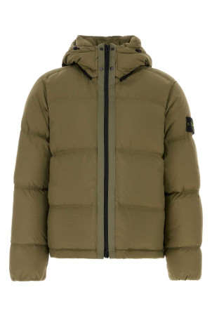 Army green nylon down jacket STONE ISLAND (L2S154100013S0483)