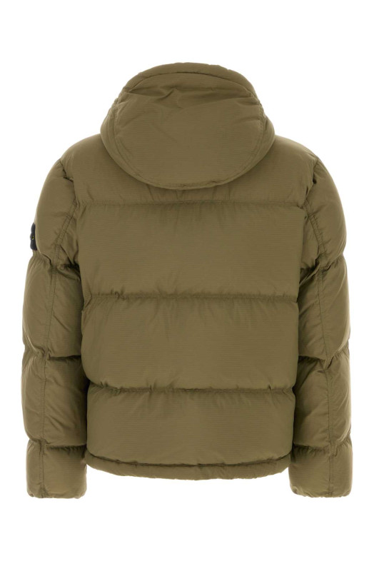Army green nylon down jacket STONE ISLAND (L2S154100013S0483)