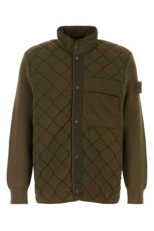 Army green nylon jacket STONE ISLAND (L2S154100016S00F6)