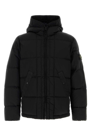 Black nylon down jacket Black STONE ISLAND (L2S154100019S0019)