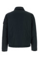 Midnight blue polyester blend down jacket Black STONE ISLAND (L2S154100022S0A26)