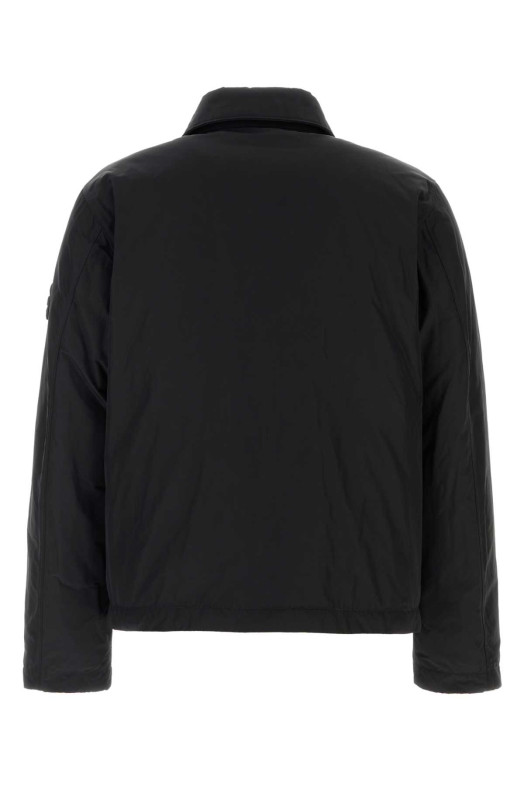 Black polyester blend down jacket Black STONE ISLAND (L2S154100022S0A26)