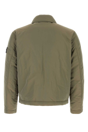 Army green polyester blend down jacket STONE ISLAND (L2S154100022S0A26)
