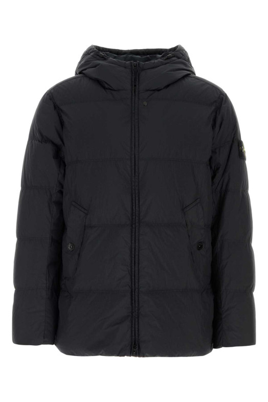 Slate nylon down jacket Black STONE ISLAND (L2S154100037S0A23)