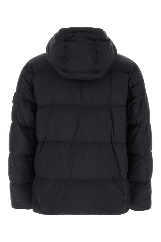 Slate nylon down jacket Black STONE ISLAND (L2S154100037S0A23)