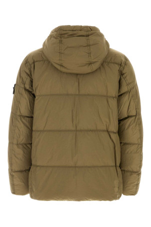Army green nylon down jacket STONE ISLAND (L2S154100037S0A23)