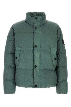 Green nylon down jacket STONE ISLAND (L2S154100109S0A23)