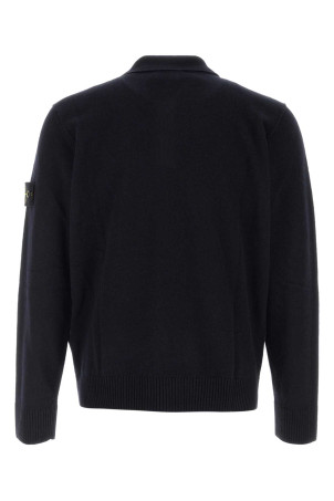 Midnight blue wool polo shirt Black STONE ISLAND (L2S155100018S00B4)